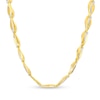 Diamond-Cut Curve Link Necklace in 10K Two-Tone Gold – 17.25"