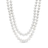 Thumbnail Image 0 of 6.5mm Cultured Freshwater Pearl Double Strand Necklace with 14K Gold Round Filigree Clasp