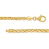 Thumbnail Image 3 of Men's 3.5mm Wheat Chain Necklace in Hollow 14K Gold - 22"