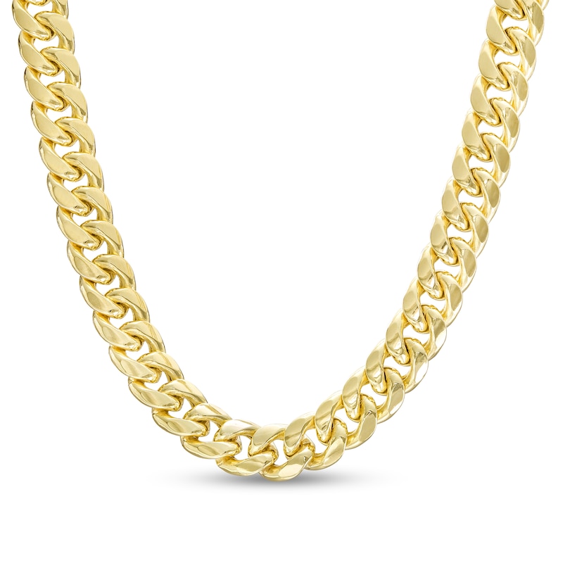 4.5mm Cuban Curb Chain Necklace in Hollow 10K Gold - 22"|Peoples Jewellers