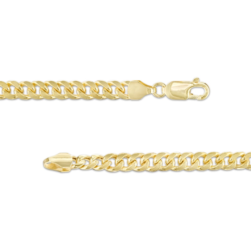 Main Image 3 of 4.5mm Cuban Curb Chain Necklace in Hollow 10K Gold - 22"