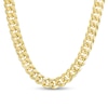 Thumbnail Image 0 of 7.4mm Cuban Curb Chain Necklace in Hollow 10K Gold - 22"