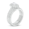 Thumbnail Image 2 of 1.66 CT. T.W. Pear-Shaped Diamond Double Scallop Edge Frame Three Piece Bridal Set in 14K White Gold