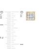 Thumbnail Image 2 of Men's 0.145 CT. T.W. Square Multi-Diamond Curb Chain Link Outer Edge Stud Earrings in 10K Gold