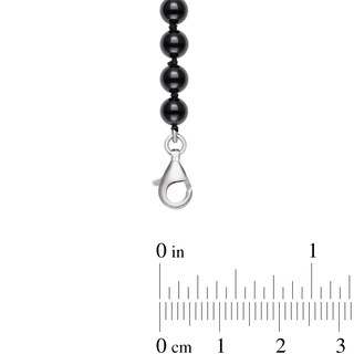 Onyx Graduating Strand Necklace with Sterling Silver Clasp