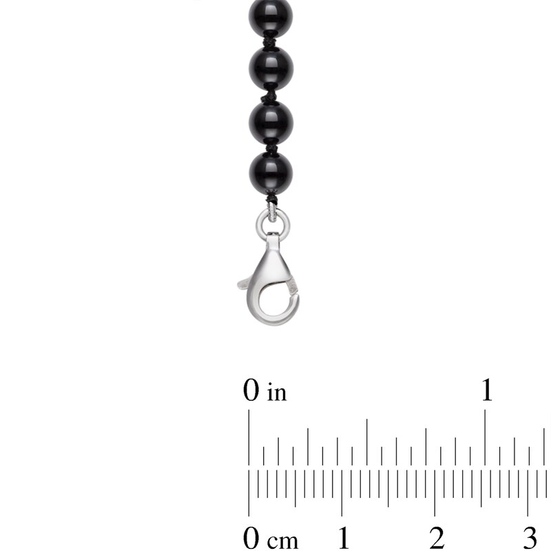 Onyx Graduating Strand Necklace with Sterling Silver Clasp