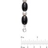 Thumbnail Image 2 of Elongated Faceted Onyx and Freshwater Cultured Pearl Necklace with Sterling Silver Clasp-24"