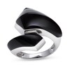 Thumbnail Image 0 of Abstract Onyx Wrap Ring in Sterling Silver - Size 7