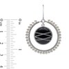 Onyx and Freshwater Cultured Pearl Edge Wire Drop Earrings in Sterling Silver