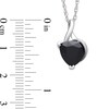 Thumbnail Image 2 of 8.0mm Faceted Trillion-Cut Onyx Pendant in Sterling Silver