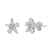 Thumbnail Image 1 of 0.08 CT. T.W. Diamond Flower Stud Earrings in 14K White Gold