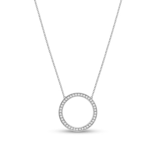 Ladies' Bulova Crystal Accent Bangle Watch with Black Mother-of-Pearl Dial and Circle Necklace Box Set (Model: 96X152)