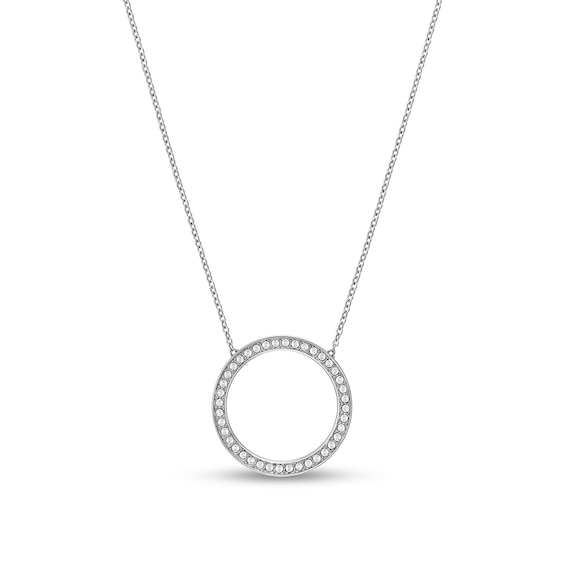 Ladies' Bulova Crystal Accent Bangle Watch with Black Mother-of-Pearl Dial and Circle Necklace Box Set (Model: 96X152)
