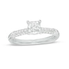 Thumbnail Image 0 of Kleinfeld® 1.115 CT. T.W. Princess-Cut Diamond Solitaire Triple Row Engagement Ring in 14K White Gold (I/I1)