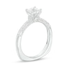 Thumbnail Image 2 of Kleinfeld® 1.115 CT. T.W. Princess-Cut Diamond Solitaire Triple Row Engagement Ring in 14K White Gold (I/I1)