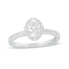 Thumbnail Image 0 of Kleinfeld® 1.115 CT. T.W. Oval Diamond Frame Engagement Ring in 14K White Gold (I/I1)