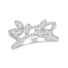Thumbnail Image 0 of 0.40 CT. T.W. Marquise-Shaped Multi-Diamond Scatter Open Shank Ring in 10K White Gold