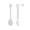 Thumbnail Image 0 of 0.50 CT. T.W. Pear-Shaped Multi-Diamond Frame Drop Earrings in 10K White Gold