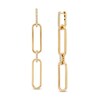 Thumbnail Image 1 of The Kindred Links from Vera Wang Love Collection 0.23 CT. T.W. Diamond Paper Clip Link Drop Earrings in 10K Gold