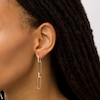 Thumbnail Image 2 of The Kindred Links from Vera Wang Love Collection 0.23 CT. T.W. Diamond Paper Clip Link Drop Earrings in 10K Gold