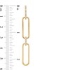 Thumbnail Image 3 of The Kindred Links from Vera Wang Love Collection 0.23 CT. T.W. Diamond Paper Clip Link Drop Earrings in 10K Gold