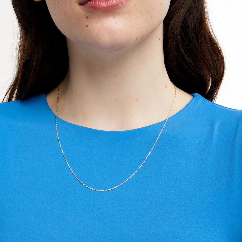 Main Image 2 of 1.0mm Singapore Chain Necklace in Solid 10K Gold - 20"