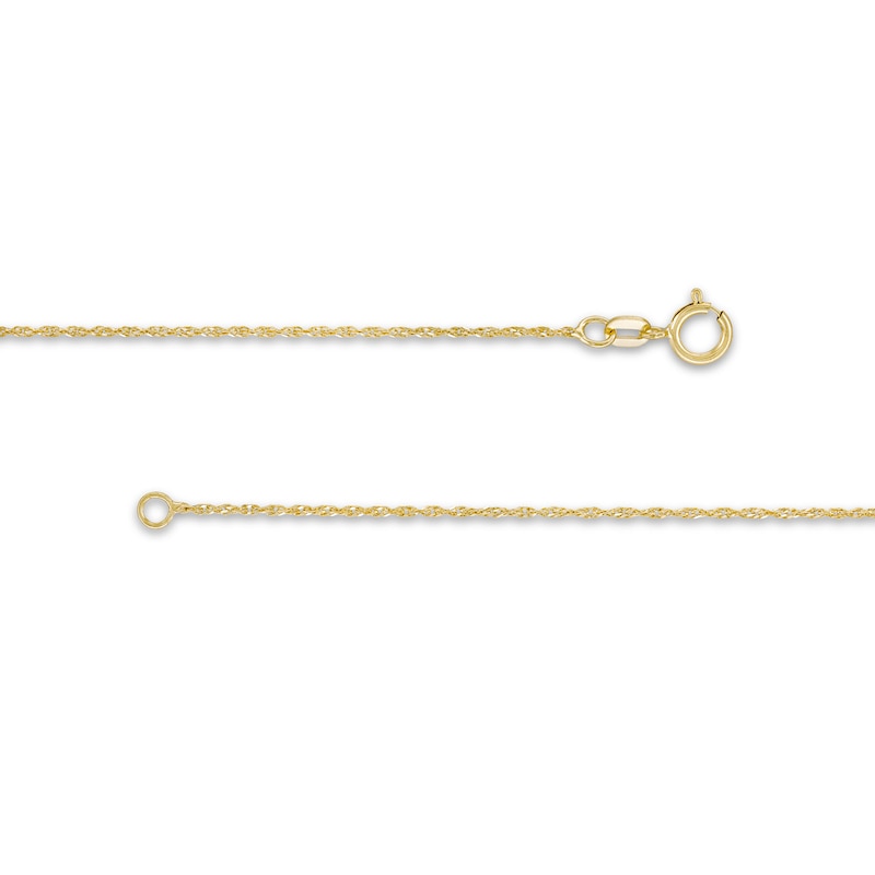 Main Image 3 of 1.0mm Singapore Chain Necklace in Solid 10K Gold - 20"