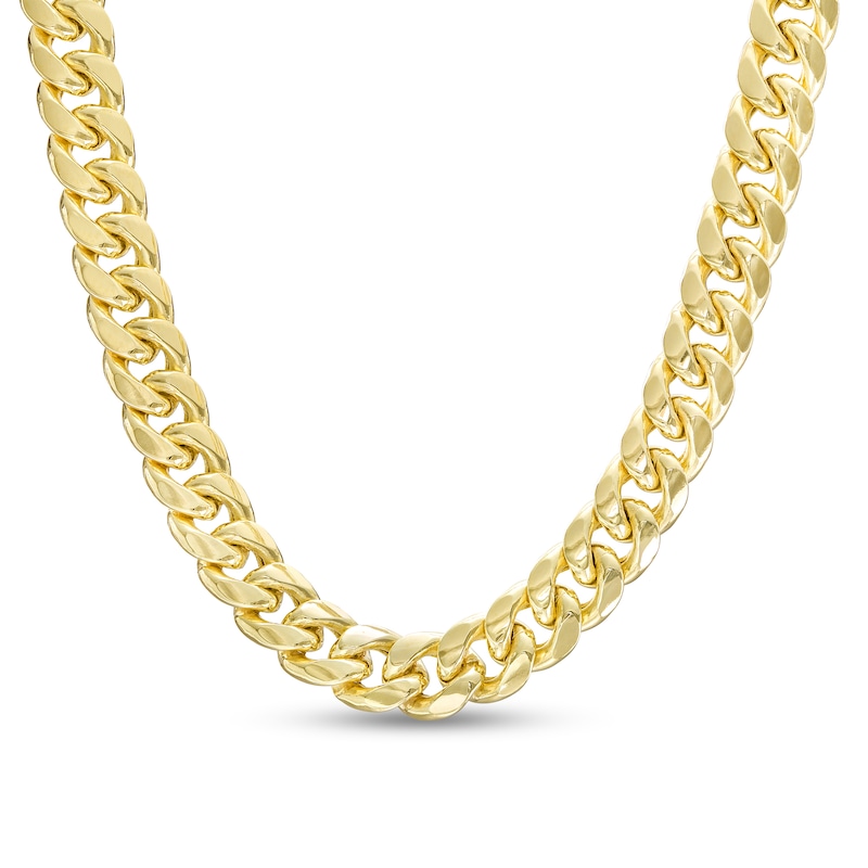 6.2mm Cuban Curb Chain Necklace in Hollow 10K Gold - 22"