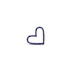 Thumbnail Image 1 of Moments of Love Blue Sapphire Extra Small Heart Charm in 10K White Gold