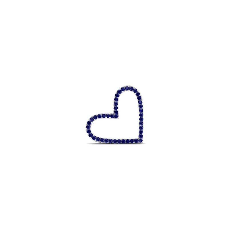 Moments of Love Sapphire Heart Charm in 10K White Gold