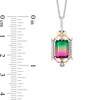 Enchanted Disney Cinderella Quartz and 0.085 CT. T.W. Diamond Stepsister Pendant in Sterling Silver and 10K Gold - 19"