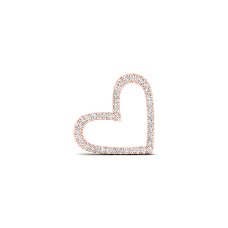 Moments of Love 0.118 CT. T.W. Diamond Extra Small Heart Charm in 10K Rose Gold