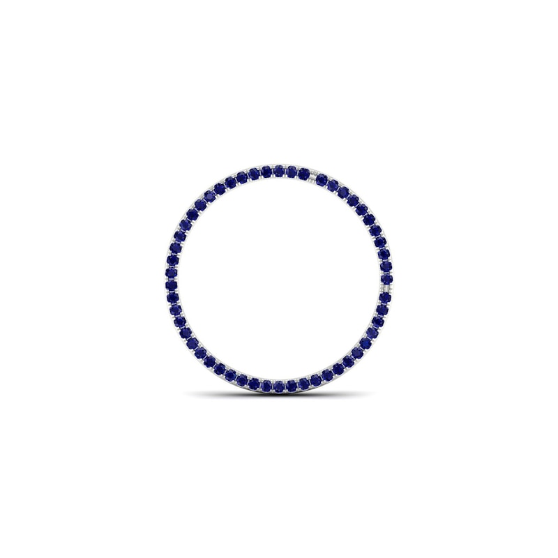 Main Image 1 of Moments of Love Blue Sapphire Medium Circle Charm in 10K White Gold