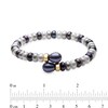 Thumbnail Image 2 of 6.0-8.0mm Dyed Multi-Colour Baroque and Oval Freshwater Cultured Pearl Bangle in 14K Gold