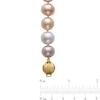 10.5-12.5mm Multi-Colour Freshwater Cultured Pearl Strand Necklace with 14K Gold Clasp 