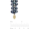 3.0-7.0mm Oval and Baroque Dyed Black Freshwater Cultured Pearl Strand Bracelet with 14K Gold Clasp