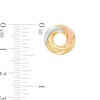Love Knot Stud Earrings in 14K Tri-Tone Gold