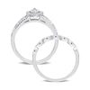 Thumbnail Image 5 of 0.21 CT. T.W. Diamond Marquise Frame Twist Vintage-Style Bridal Set in Sterling Silver