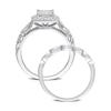 Thumbnail Image 5 of 0.20 CT. T.W. Diamond Square Frame Twist Vintage-Style Bridal Set in Sterling Silver
