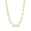 Thumbnail Image 1 of 5.5mm Paper Clip Chain Necklace in Hollow 10K Gold - 16"