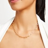 Thumbnail Image 1 of 1.0mm Paper Clip Chain Necklace in Hollow 10K Gold - 16"