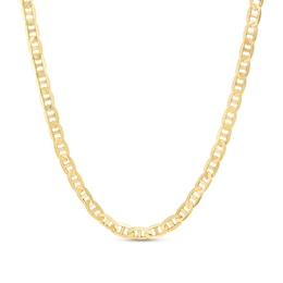 3.4mm Solid Mariner Chain Necklace in 10K Gold - 20&quot;