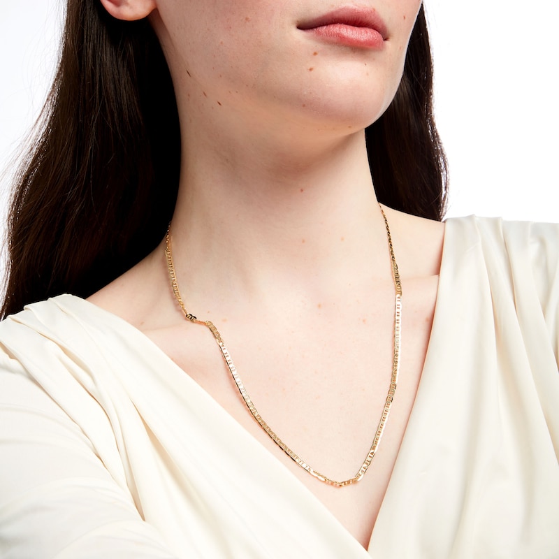Main Image 2 of 3.4mm Mariner Chain Necklace in Solid 10K Gold - 20"