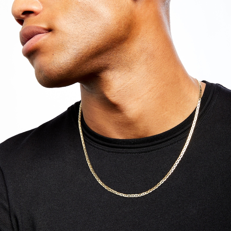 Main Image 3 of 3.4mm Mariner Chain Necklace in Solid 10K Gold - 20"