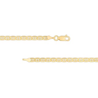 3.4mm Mariner Chain Necklace in Solid 10K Gold - 20"