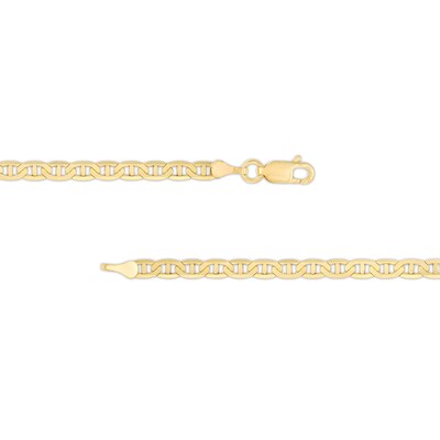 3.4mm Mariner Chain Necklace in Solid 10K Gold - 20"