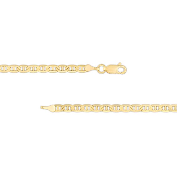 3.4mm Mariner Chain Necklace in Solid 10K Gold - 20"