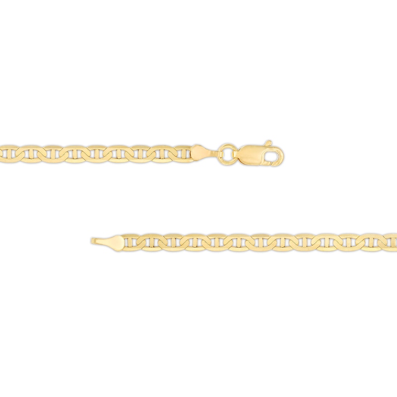 3.4mm Mariner Chain Necklace in Solid 10K Gold - 20"