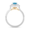 Collector's Edition Enchanted Disney Brave 10th Anniversary Blue Topaz and Diamond Engagement Ring in 14K White Gold