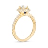 Thumbnail Image 1 of Vera Wang Love Collection 0.95 CT. T.W. Oval Diamond Double Frame Engagement Ring in 14K Gold
